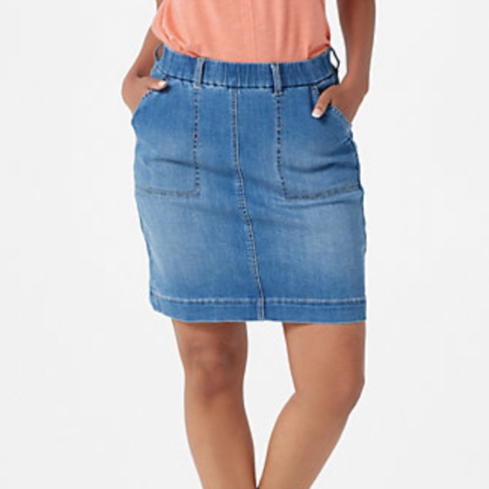 QVC D&Co Denim Skort NWOT 4x Never Worn